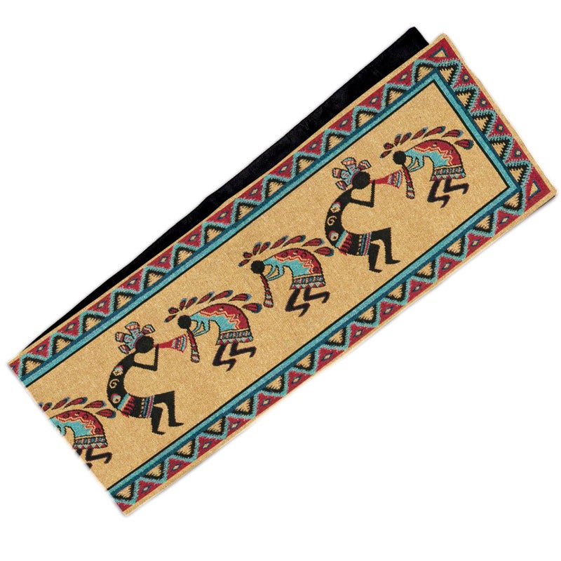 Kinara Native Blanket Table Runner â€“ Southwestern Native American Design â€“ Beautiful and Unique Pattern â€“ Fine Weaving 12.25x72 inch. - Image 1